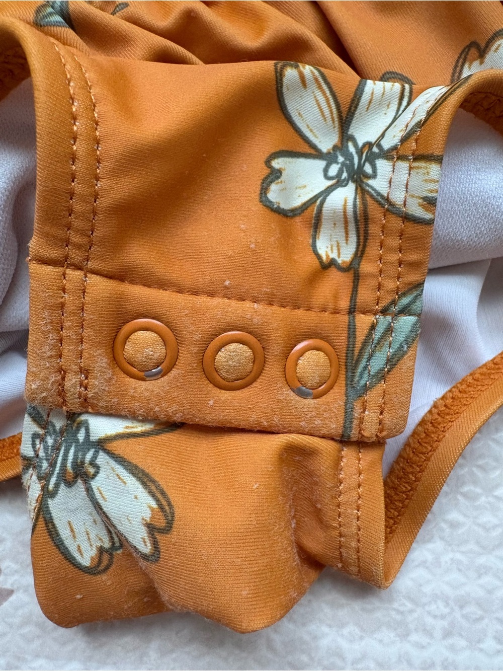 Carter's Rust Floral Ruffle One-Piece Swimsuit - Picture 4 of 11